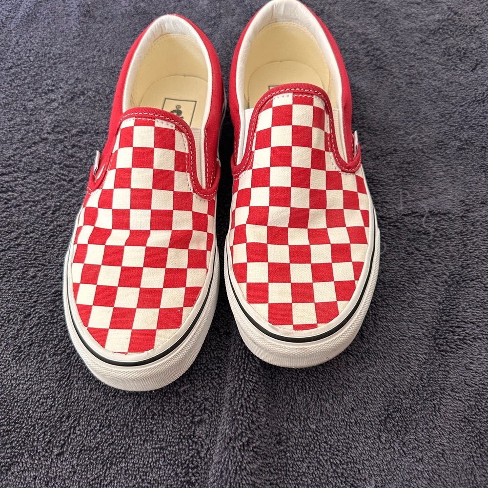 Vans…Red checkered Vans size 7